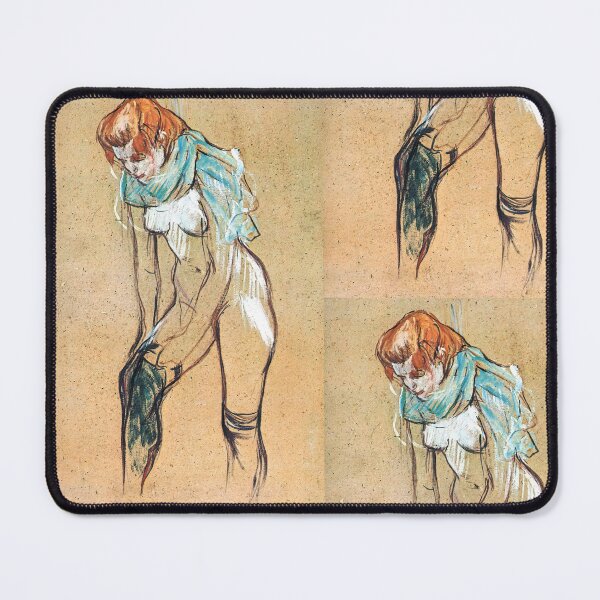 Item preview, Woman Pulling Up Her Stocking by Henri de Toulouse-Lautrec Vintage Belle Époque Figure Study Art Print designed and sold by artofuniverse.