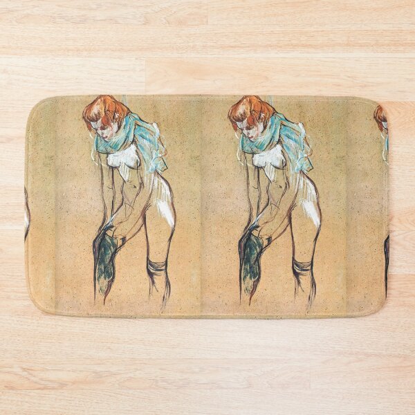 Item preview, Woman Pulling Up Her Stocking by Henri de Toulouse-Lautrec Vintage Belle Époque Figure Study Art Print designed and sold by artofuniverse.