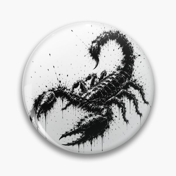 Item preview, Grungy Ink Splatter Scorpion Graphic Illustration designed and sold by ffpdsgn.