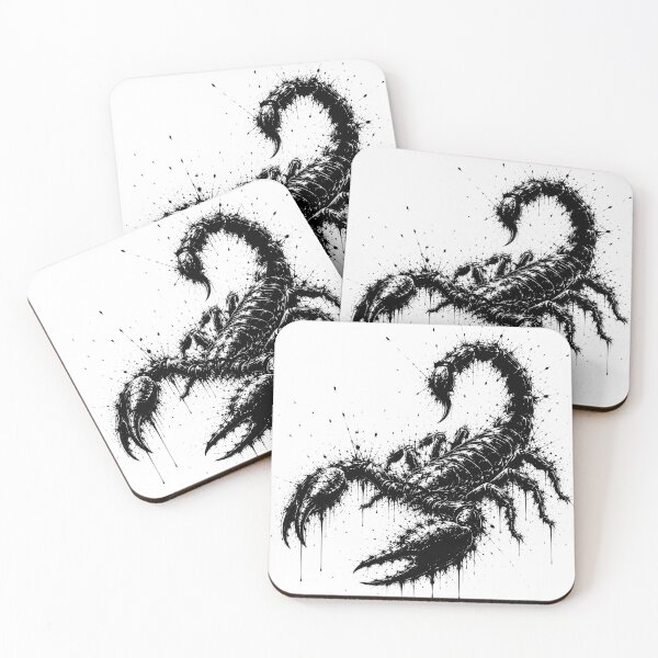 Item preview, Grungy Ink Splatter Scorpion Graphic Illustration designed and sold by ffpdsgn.