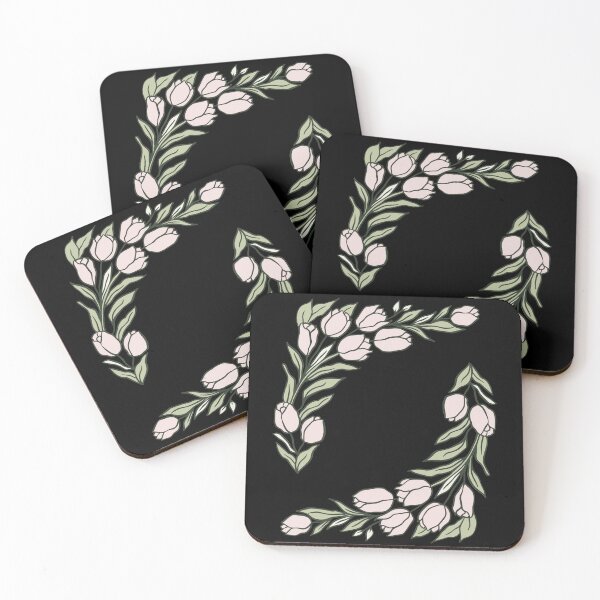 Item preview, Elegant Pink Tulip Floral Letter C Aesthetic designed and sold by Bloomelle Studio.