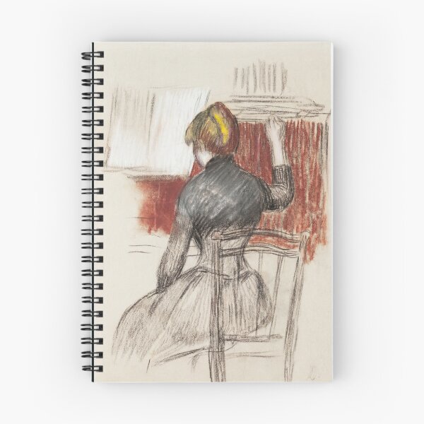 Item preview, Woman at a Piano by Henri de Toulouse-Lautrec Vintage Post-Impressionist Music Room Art Print designed and sold by artofuniverse.