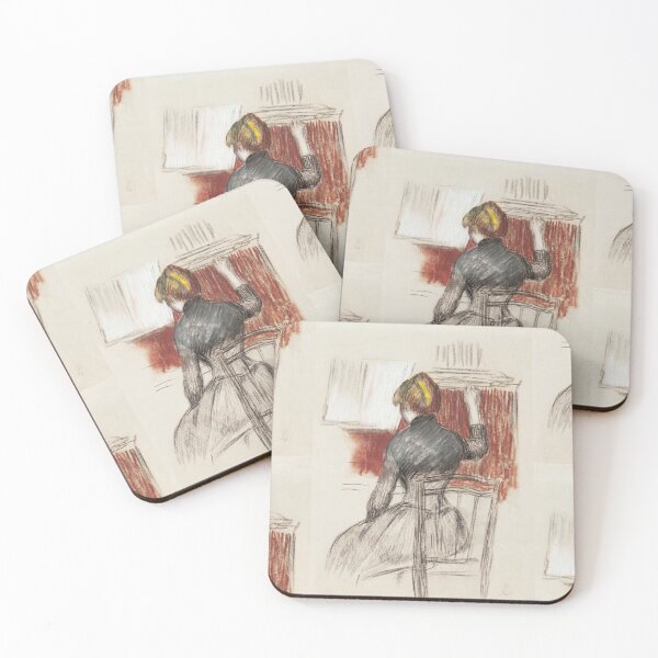 Item preview, Woman at a Piano by Henri de Toulouse-Lautrec Vintage Post-Impressionist Music Room Art Print designed and sold by artofuniverse.
