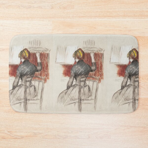 Item preview, Woman at a Piano by Henri de Toulouse-Lautrec Vintage Post-Impressionist Music Room Art Print designed and sold by artofuniverse.