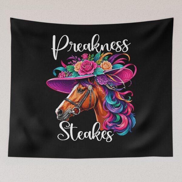 Item preview, Preakness Steakes Floral Horse Racing Fancy Hat designed and sold by FreshVibe Prints.