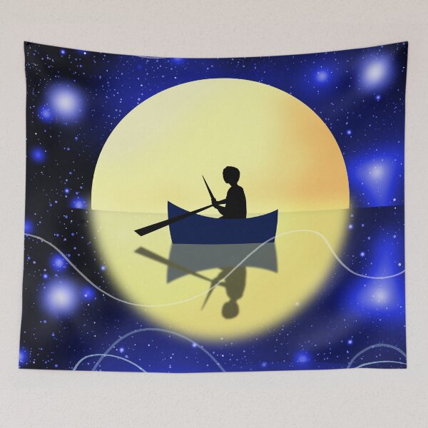 Item preview, Moonlit Boat Journey  designed and sold by Andrew  Hitchen.