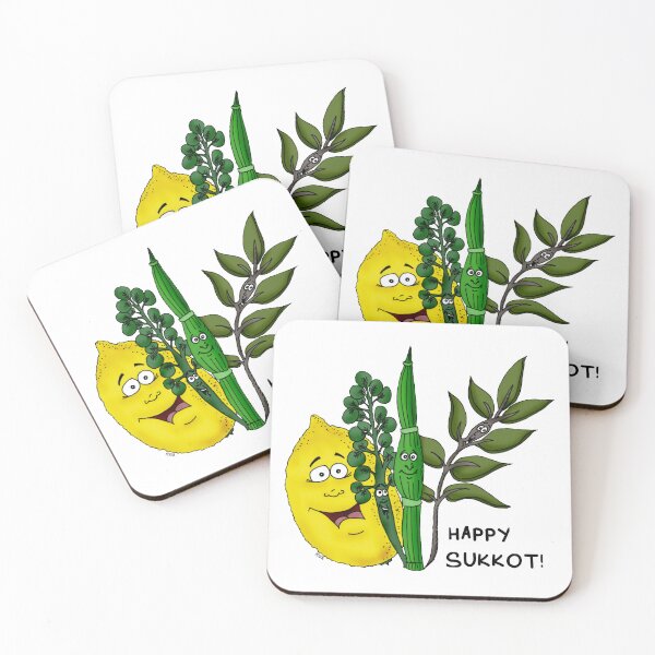 Item preview, Happy Sukkot! – Four Species Whimsical Judaica Art designed and sold by MyxaART.