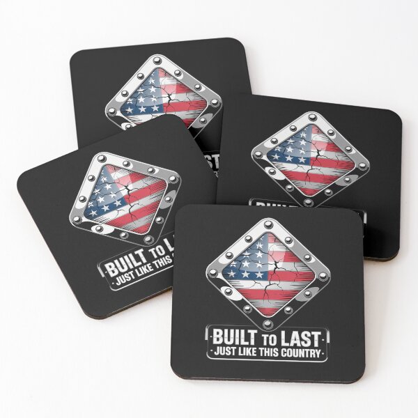Item preview, Built To Last Chrome Flag Emblem Patriotic designed and sold by OldGloryForge.