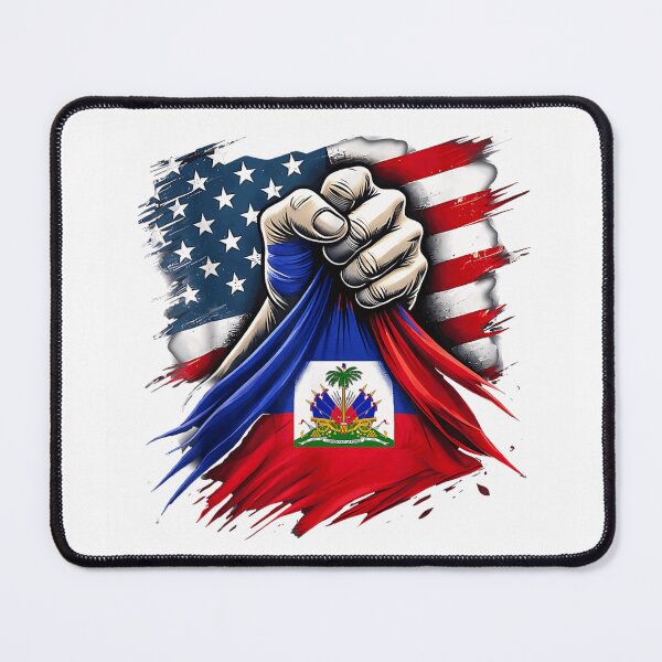 Item preview, Strong Fist Holding American Flag and Haitian Flag Heritage Patriotic Art designed and sold by TrevorCantela.