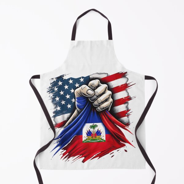 Item preview, Strong Fist Holding American Flag and Haitian Flag Heritage Patriotic Art designed and sold by TrevorCantela.