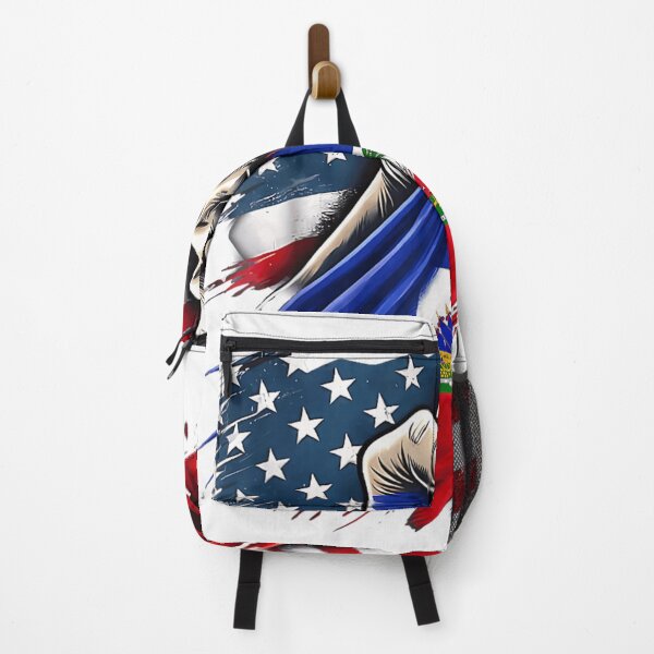 Item preview, Strong Fist Holding American Flag and Haitian Flag Heritage Patriotic Art designed and sold by TrevorCantela.