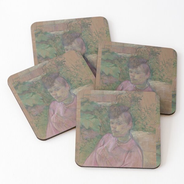 Item preview, Woman in the Garden of Monsieur Forest by Henri de Toulouse-Lautrec Vintage Post-Impressionist Portrait Wall Art Print designed and sold by artofuniverse.