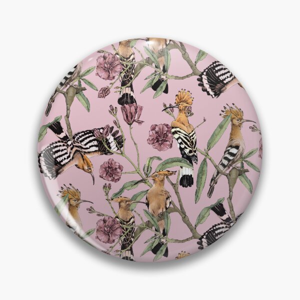 Item preview, Hoopoe and Oleander seamless pattern, Nature aesthetic, Wildlife Art designed and sold by zephyrstudio26.
