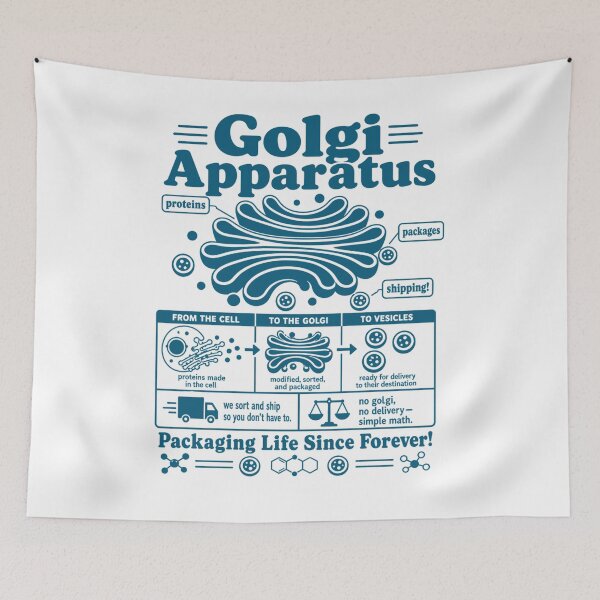Item preview, Golgi Apparatus Diagram Packaging Life Since Forever designed and sold by FreshVibe Prints.