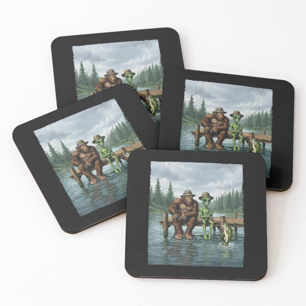 Item preview, Funny Bigfoot Fishing Mens Alien Sasquatch Fishing Boys designed and sold by FrankIsabel.