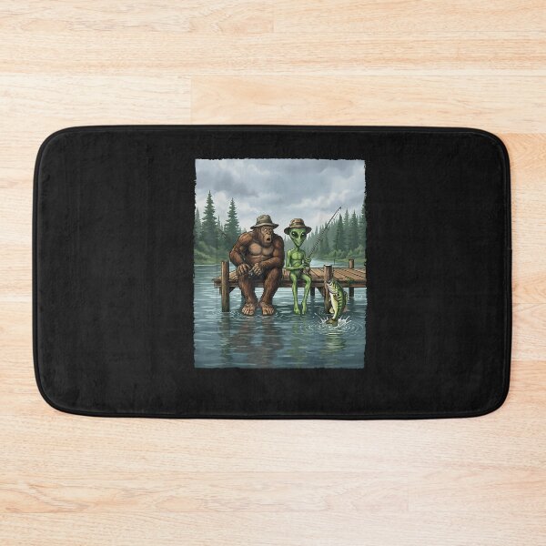 Item preview, Funny Bigfoot Fishing Mens Alien Sasquatch Fishing Boys designed and sold by FrankIsabel.
