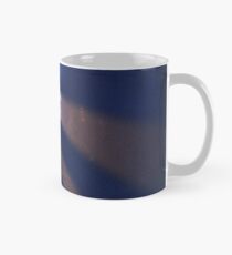 Slim young lady in hotel corridor analog film photo Mug
