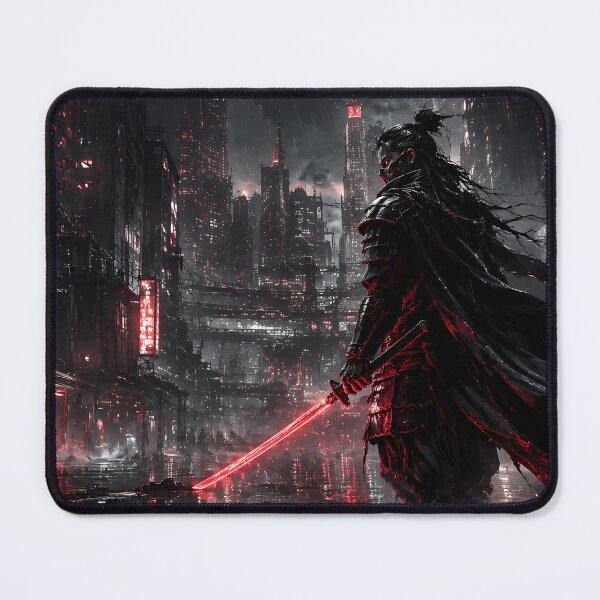 Item preview, Cyber Ronin Samurai – Dark Neon Gaming Art designed and sold by Mariluxs.