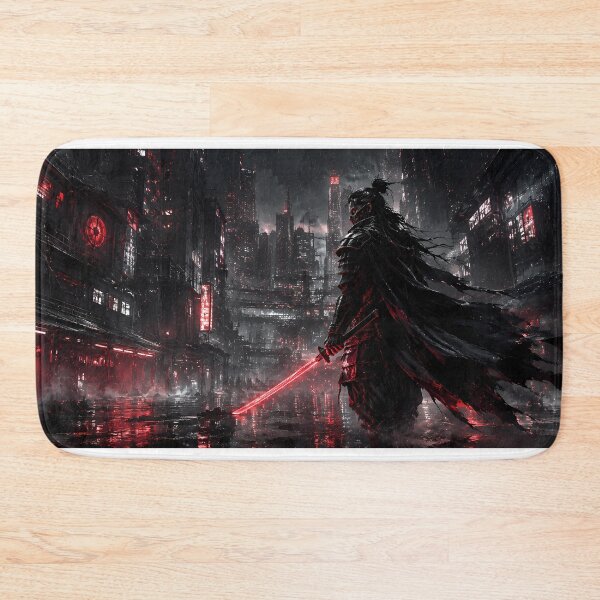 Item preview, Cyber Ronin Samurai – Dark Neon Gaming Art designed and sold by Mariluxs.