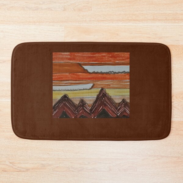 Item preview, Abstract mountain skyline scene orange designed and sold by DancingCreek.