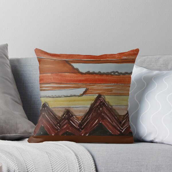 Item preview, Abstract mountain skyline scene orange designed and sold by DancingCreek.