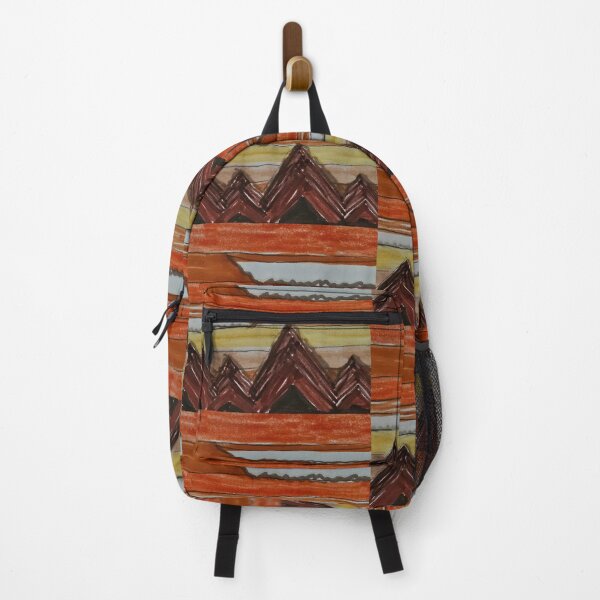 Item preview, Abstract mountain skyline scene orange designed and sold by DancingCreek.