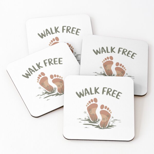 Item preview, Walk Free – Barefoot Lifestyle Minimalist Nature Quote designed and sold by GaMaDesing.