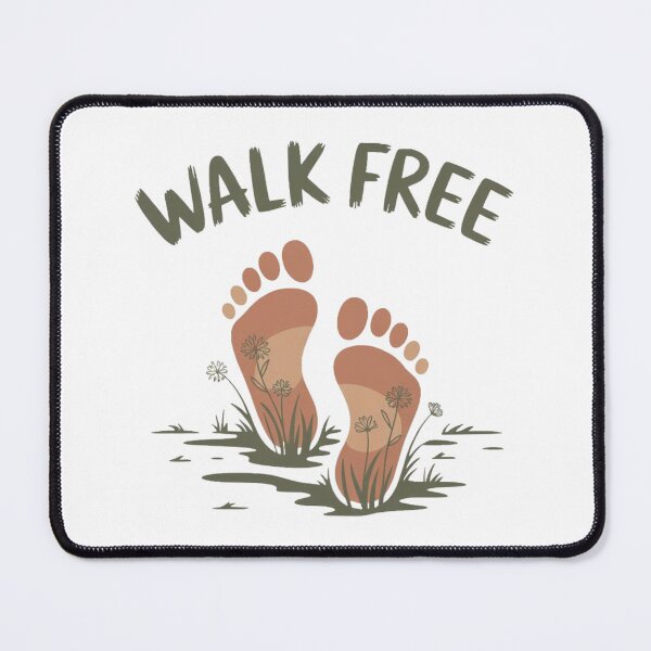 Item preview, Walk Free – Barefoot Lifestyle Minimalist Nature Quote designed and sold by GaMaDesing.