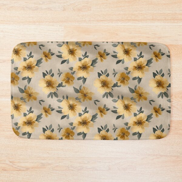 Item preview, Warm Yellow Floral Pattern With Vintage Botanical Charm designed and sold by EL-Lebedenko.