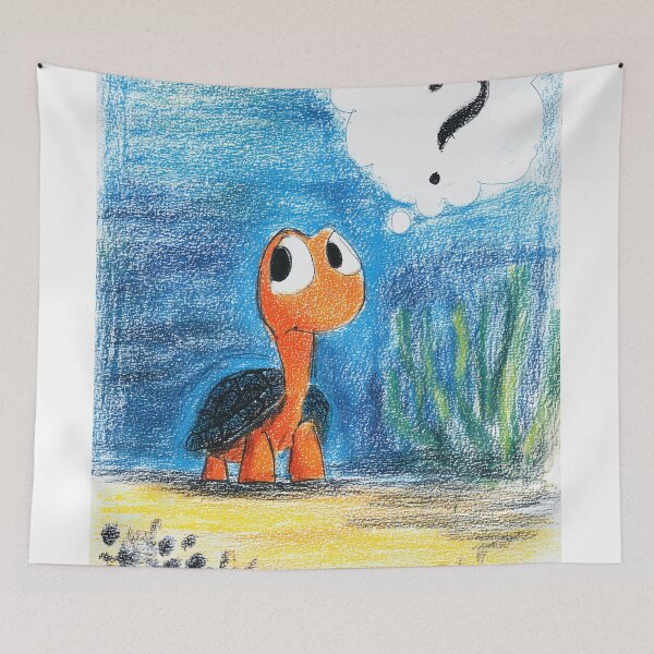 Item preview, Curious Cartoon Turtle Underwater designed and sold by lautir.