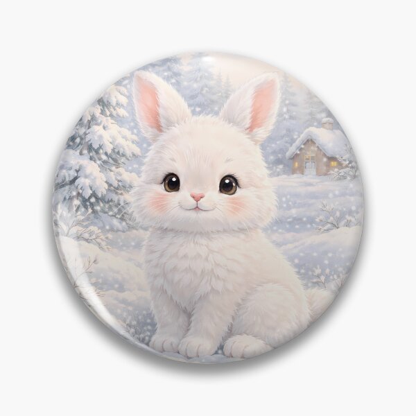 Item preview, Winter Wonderland Baby Bunny - Cute Fluffy White Rabbit in Snow designed and sold by lovelistivkaa.