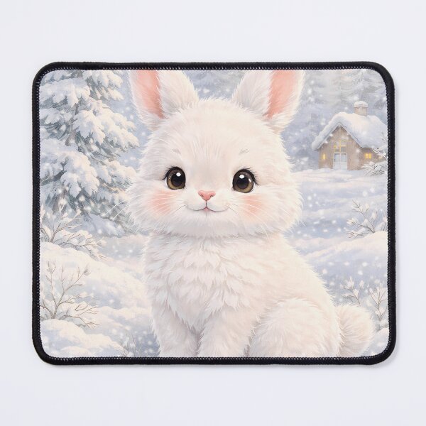 Item preview, Winter Wonderland Baby Bunny - Cute Fluffy White Rabbit in Snow designed and sold by lovelistivkaa.