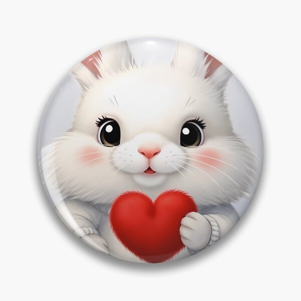 Item preview, Cute Fluffy Bunny in Sweater Holding Red Heart - Cozy Valentine Rabbit Art designed and sold by lovelistivkaa.