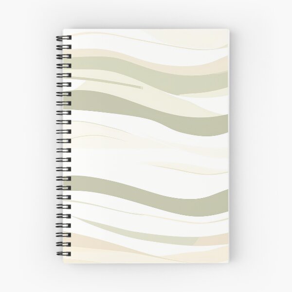 Item preview, Seamless Waves Abstract Pattern - Minimalist Design Beige Sage White designed and sold by AmoebaPress.