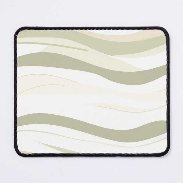 Item preview, Seamless Waves Abstract Pattern - Minimalist Design Beige Sage White designed and sold by AmoebaPress.