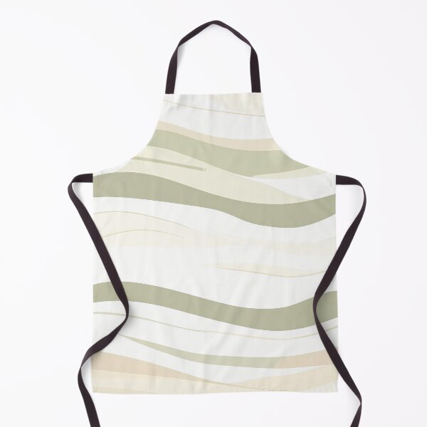 Item preview, Seamless Waves Abstract Pattern - Minimalist Design Beige Sage White designed and sold by AmoebaPress.