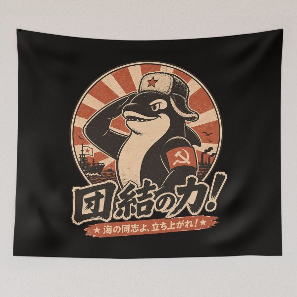 Item preview, Vintage Orca Comrade Propaganda Parody designed and sold by AwesomeBeyondLimits.