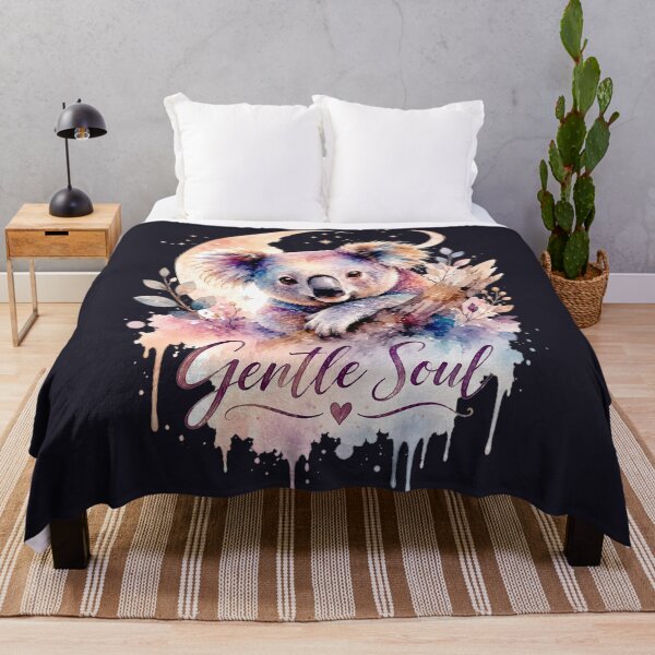 Item preview, Gentle Soul Koala Watercolor Art Cute Pastel Animal Aesthetic T-Shirt designed and sold by Biedroneczka.