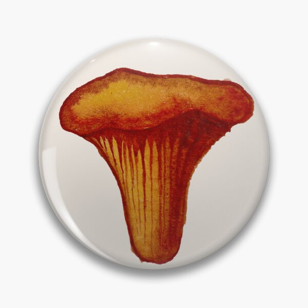 Item preview, Chanterelle mushroom - hand-painted with watercolor. designed and sold by Greitas.