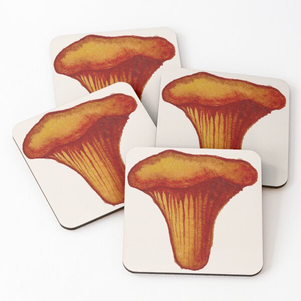 Item preview, Chanterelle mushroom - hand-painted with watercolor. designed and sold by Greitas.