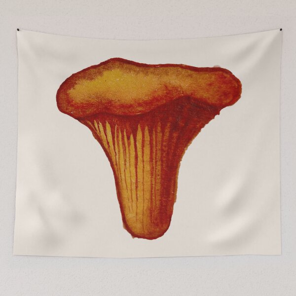 Item preview, Chanterelle mushroom - hand-painted with watercolor. designed and sold by Greitas.