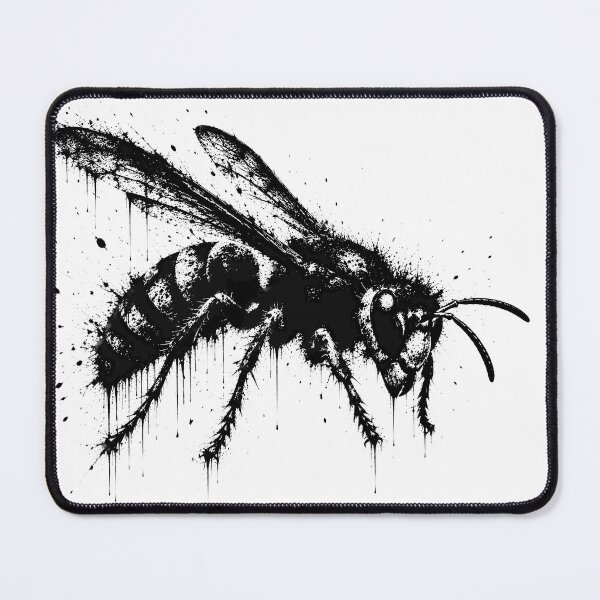 Item preview, Grungy Hornet Ink Splatter Wasp Illustration designed and sold by ffpdsgn.