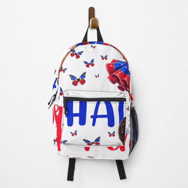 Item preview, Cute Haitian Princess Girl With Butterflies National Flag Colors Butterfly Crown designed and sold by DonnaLoly.