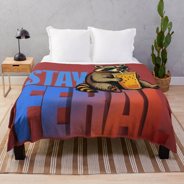 Item preview, ### Stay Feral | Cool Raccoon Drinking Boba Tea designed and sold by 2msons.