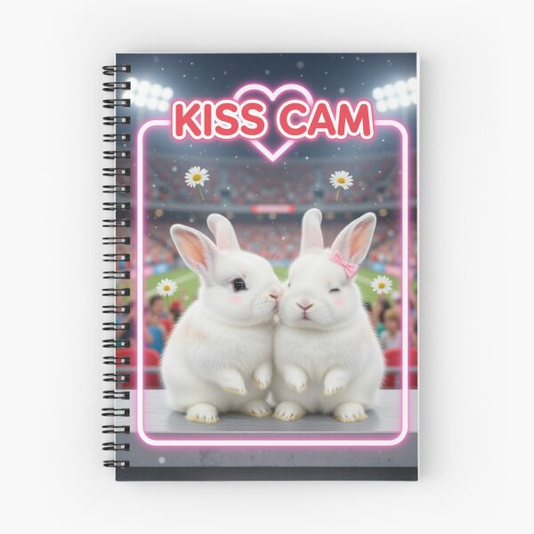 Item preview, Cute Bunnies Kiss Cam Heart - Whimsical Stadium Pet Art designed and sold by lovelistivkaa.