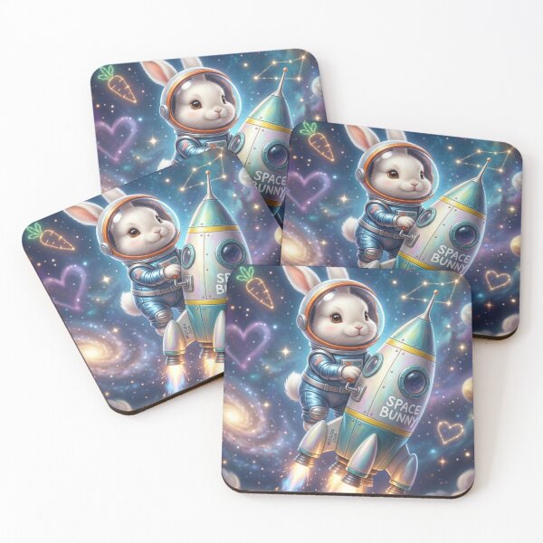 Item preview, Cute Space Bunny Astronaut Launching into the Galaxy designed and sold by lovelistivkaa.
