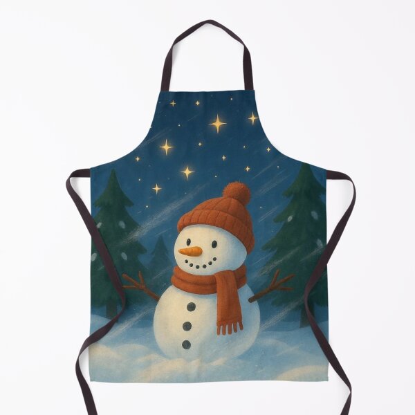 Item preview, Happy Snowman Under a Magical Starry Night Sky designed and sold by lovelistivkaa.