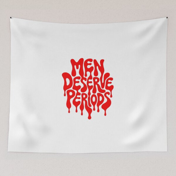 Item preview, Bold “Men Deserve Periods” Statement Design • Feminist Equality Graphic • Empowering Red Typography designed and sold by Bright Nest Studio.