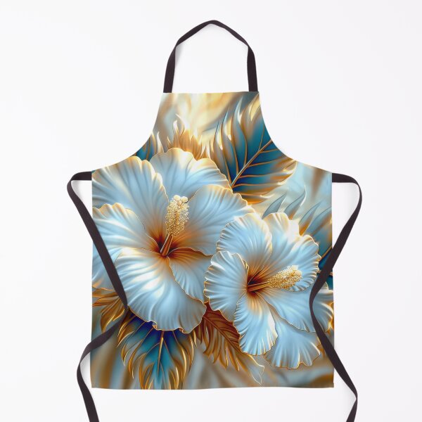 Item preview, White Tropical Flowers and Palm Leaves designed and sold by MargaretWiktor.