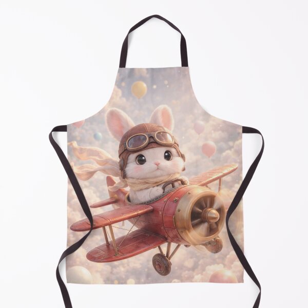 Item preview, Adorable Bunny Aviator Flying a Retro Red Plane designed and sold by lovelistivkaa.